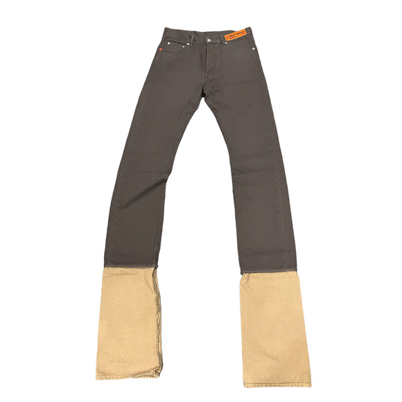 Heron Preston Brown Regular Cuffed-Leg Jeans - Picture 2 of 5
